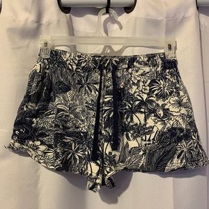 OLD NAVY Navy Blue & White Tropical Shorts